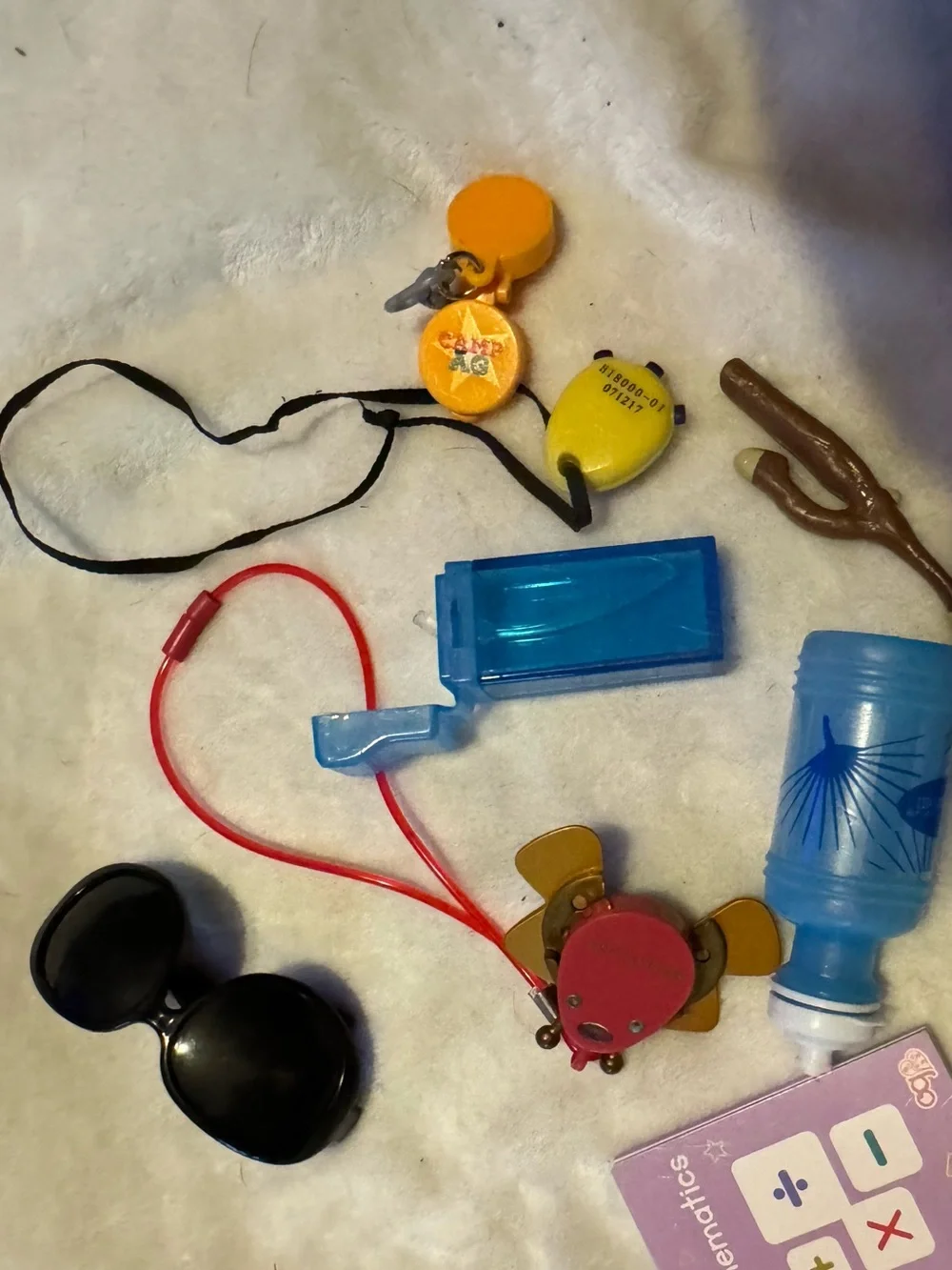 American Girl Doll Jess’s butterfly camera & camping accessories